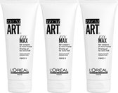 L’Oréal Professionnel Tecni.ART Fix Max Shaping Gel – Fixerende haargel voor alle haartypen – 3 x 200 ml
