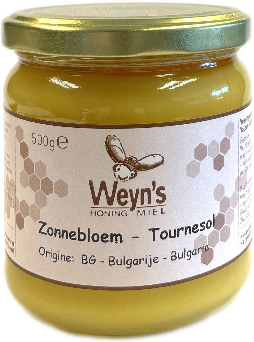 Zonnebloemhoning - 500g - Weyn's - Honingpot