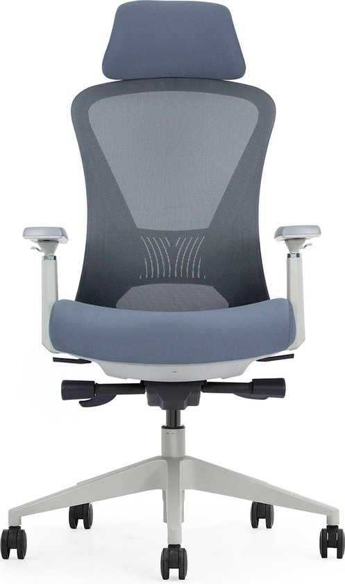 Schaffenburg ergonomische bureaustoel NEN600. Getest en gecertificeerd volgens de NEN-EN 1335-1:20 norm. Kleur Lichtgrijs. 3 jaar garantie!!