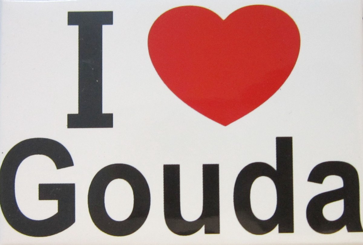 Koelkast magneet I love Gouda.