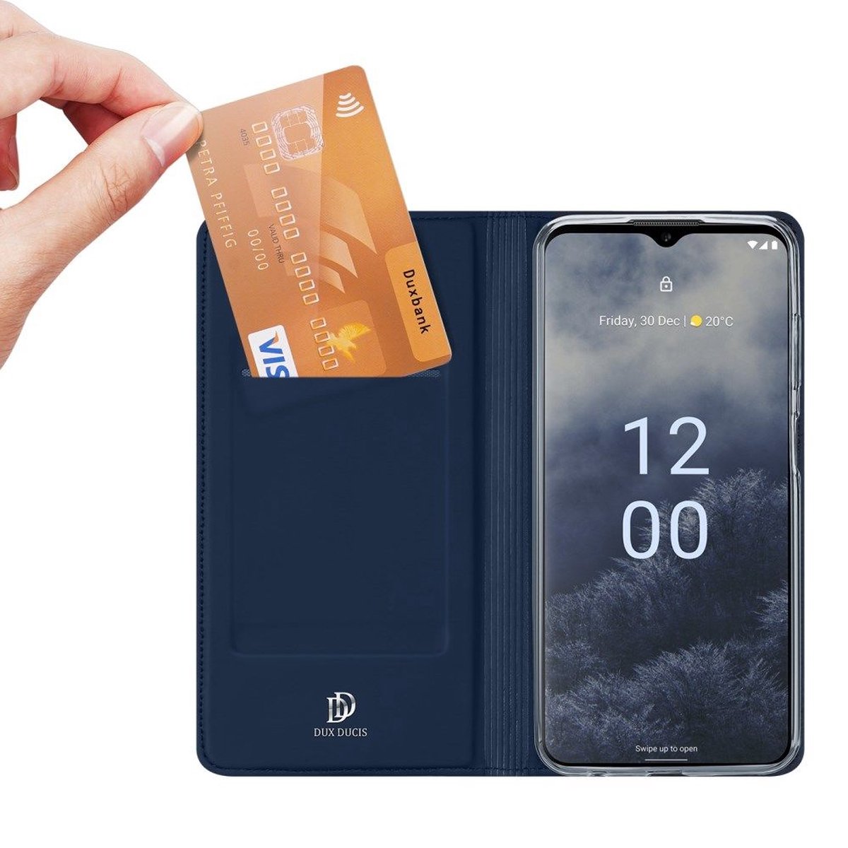 Dux Ducis Skin Pro Nokia G60 Hoesje Portemonnee Book Case Blauw