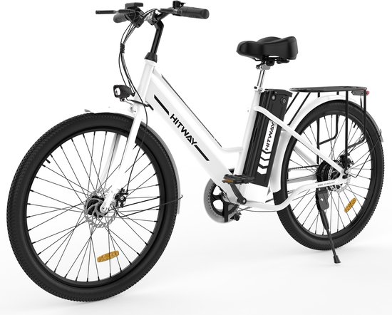 Vélo électrique Hitway | Vélo pour femmes | 35-70KM | 26 pouces | Moteur  250W | Blanc | bol.com