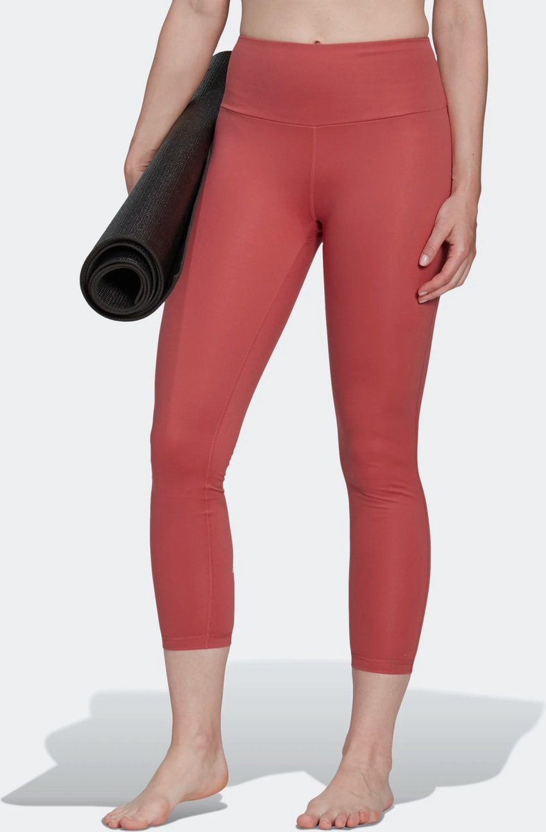 Adidas Yoga Essentials High-waisted Leggings Vrouw Rood