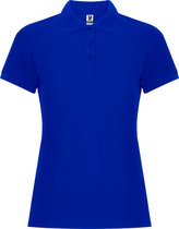 Kobalt Blauwe dames unisex Polo korte mouwen Pegaso merk Roly maat XL