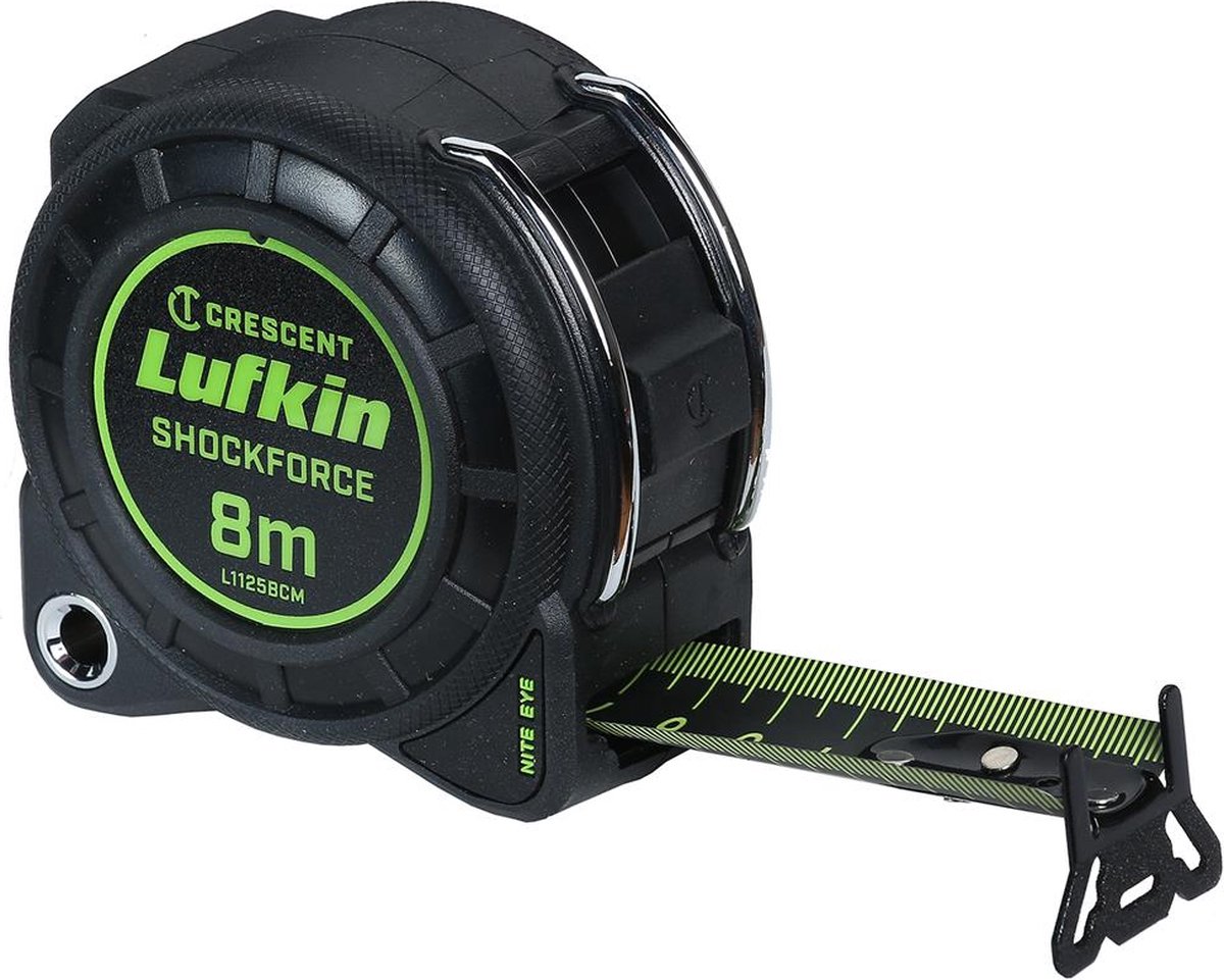 Lufkin L1125BCM Rolbandmaat 8m / 30mm - Zwart Blad - 4,3m Reikwijdte - Lufkin