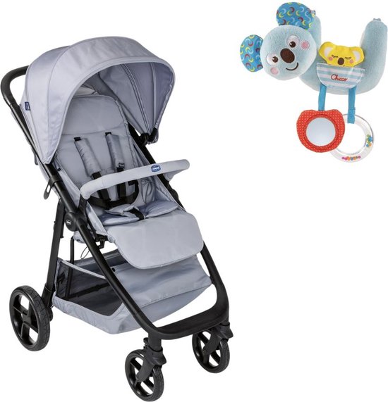 Chicco bundel - Buggy Multiride - Light Grey & Rammelaar - Koalabeer - Te bevestigen aan kinderwagen