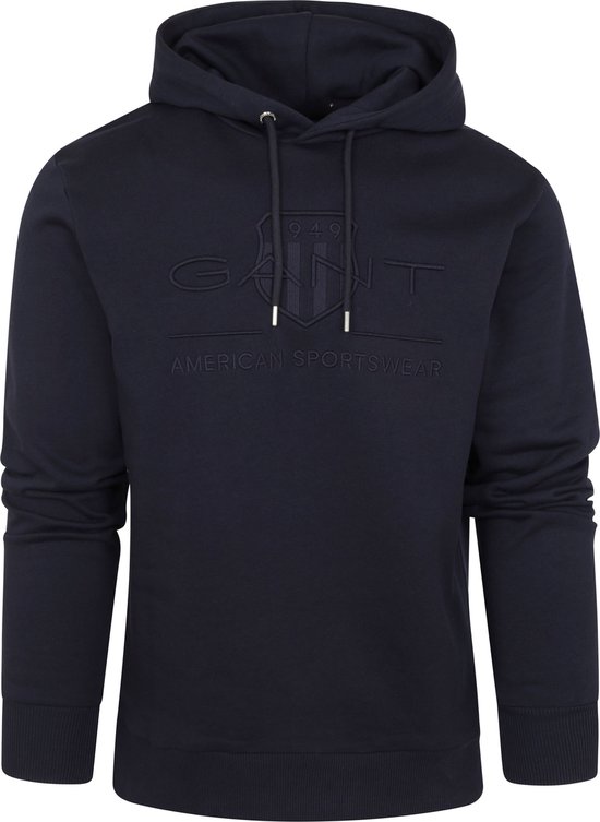 GANT Men's Tonal Shield Hoodie – Soft Cotton Blend Pullover With Logo