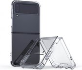 Case geschikt voor de Samsung Galaxy Z Flip 4 hoesje / Samsung Flip 4 hoesje - Doorzichtige shock case - Transparant hoesje