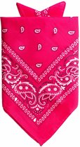 Partychimp Traditionele bandana - roze - 52 x 55 cm