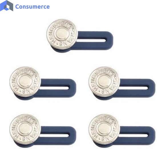Consumerce® Premium Knoopsgat Verlenger 5 Stuks Zilver | Broekverbreder |  Jeans Broek... | bol.com