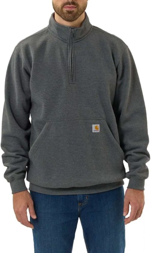 Carhartt Quarter- Zip Carbon Heather Sweatshirt Hommes