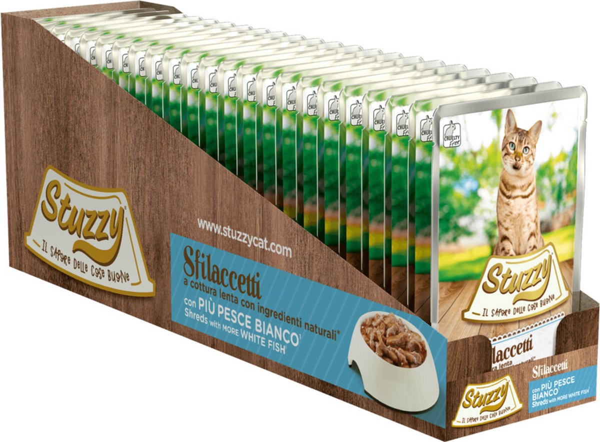 Stuzzy Stuzzy Kat Shreds Vis - 24 x 85 gr - Voordeelverpakking