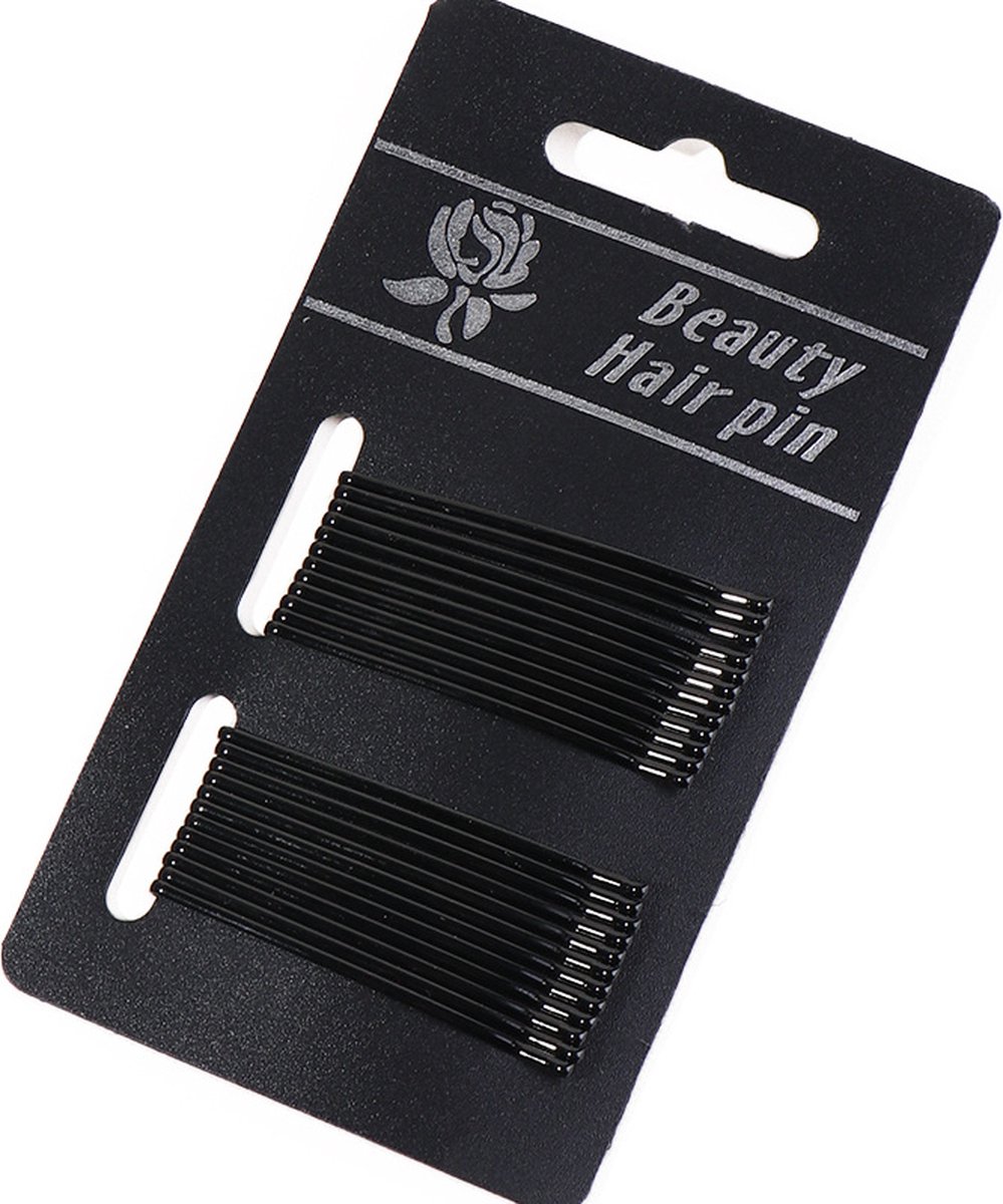Curved Bobby Pins 48 stuks zwart - Haarpin - Haarschuifje - haarspeld - haar styling tool
