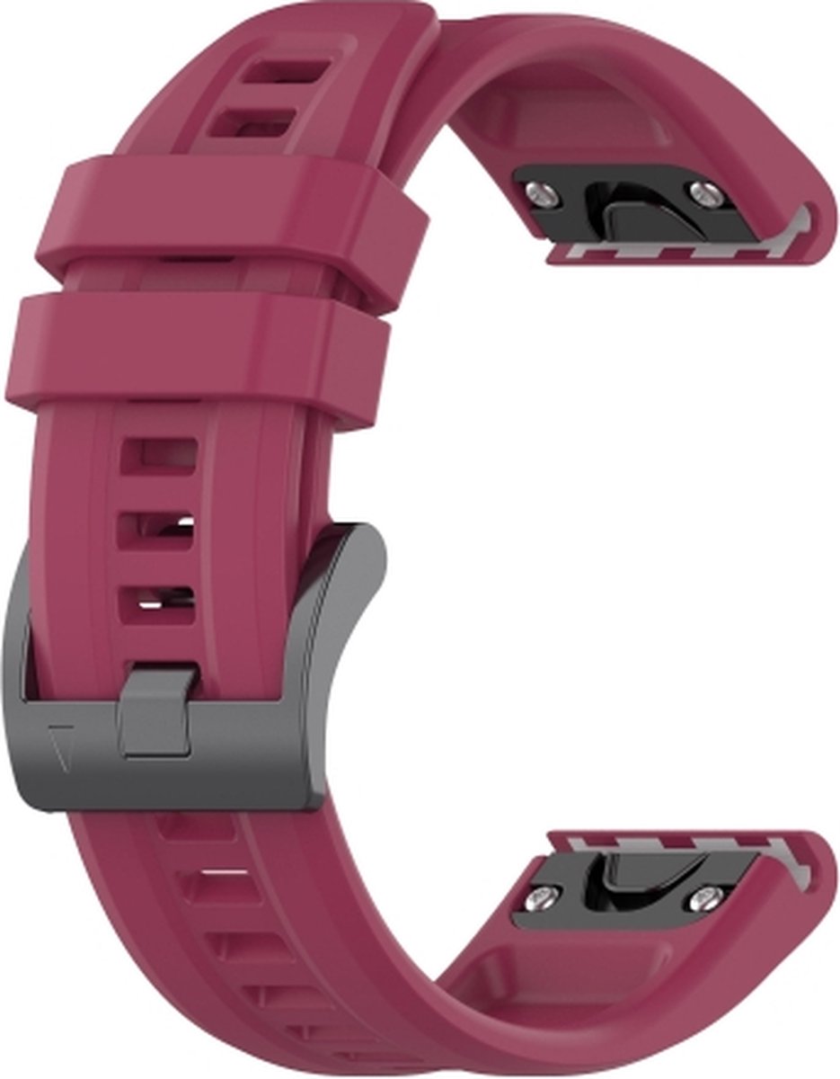 For Garmin Descent G1 22mm Silicone Solid Color Watch Band(Burgundy)