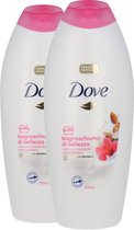 Dove Caring Bath 2 stuks à 700 ml - Almond Cream And Hibiscus Flowers (Italiaanse tekst)