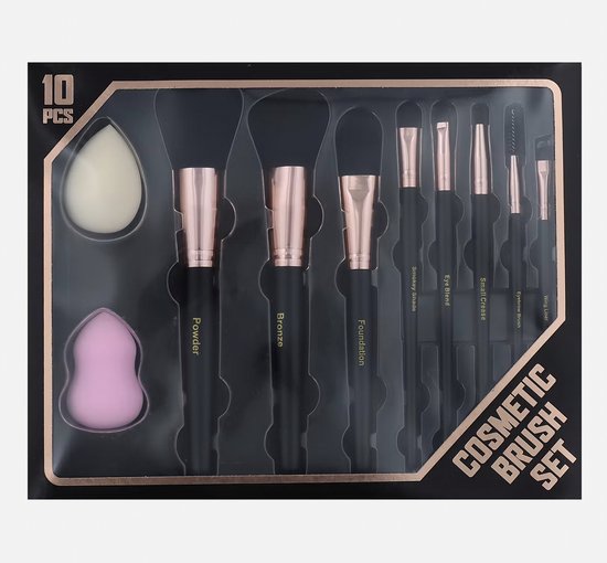 Set de 10 Pinceaux A Maquillage