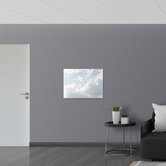 WallClassics - Poster (Matte) - Grands Nuages Witte dans le Ciel - 80x60 cm Photo sur Papier Poster à l'Aspect Mat
