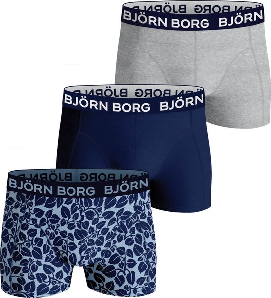 Bjorn Borg jongens boxershort 3-Pack - Blue Flower - 152 - Blauw | bol.com