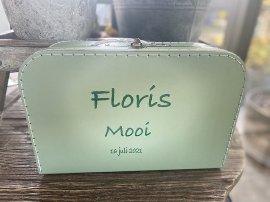 Koffertje karton groen maat L — afbeelding 4