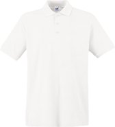 Wit polo shirt premium van katoen voor heren - Polo t-shirts voor heren 2XL (EU 56)