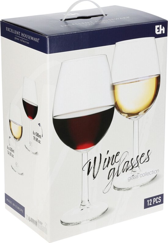set rode en witte wijn 12 stuks | bol.com
