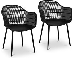 Fromm & Starck - Stoel - set van 2 - tot 150 kg - zitting 45 x 44 cm - zwart