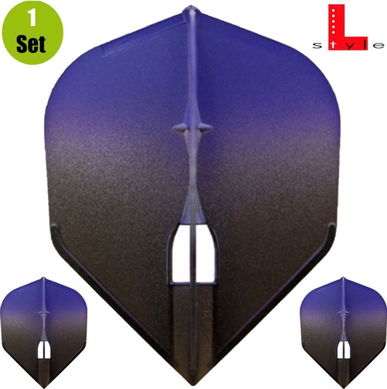 L-Style Champagne L3 Shape 2-Tone BK×Purple - Dart Flights van L-Style — afbeelding 2