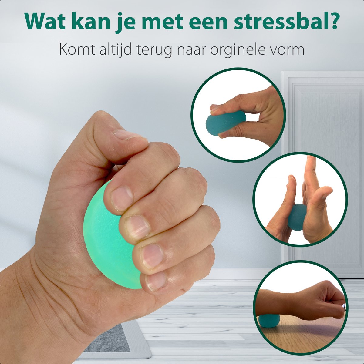 Friemelen Anti-stressballen - Display met 12 stuks voor Hand- en Vingeroefeningen