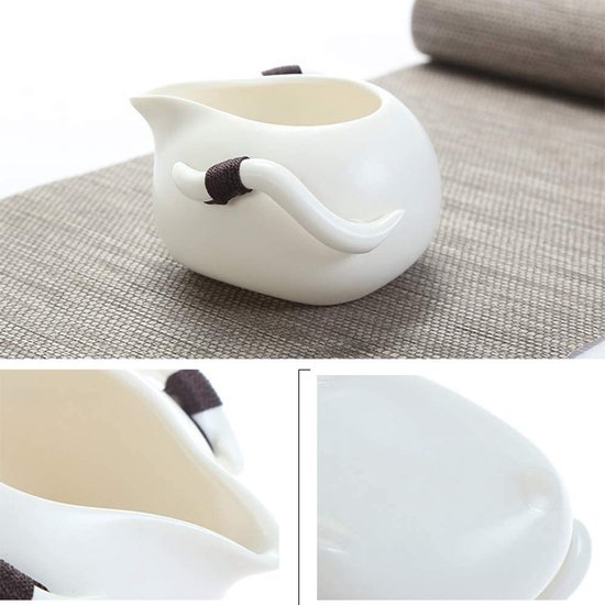 fanquare Service à Thé Japonais Traditionnel, Set de Thé Kungfu de Voyage, Théière Chinoise Bleue avec 4 Tasses en Céramique, Théière Réchauffeur en destockage et reconditionné chez