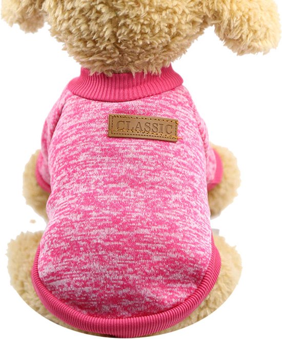 Hjumarayan Kleine hondentruien voor puppy's en kleine honden, warme huisdierkleding voor de winter buiten, zachte trui, dikke jas voor chihuahua, Yorkshire terriër, bordeauxrood, XS