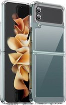 Bumper case geschikt voor Galaxy Flip 4 hoesje / Samsung Galaxy Z Flip 4 hoesje - Extra stevig en luxe hoesje geschikt voor de Samsung Z Flip 4 - Bumper case transparant hoesje