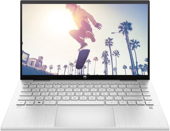 HP Pavilion x360 14-dy0204nd Intel® Core™ i3 i3-1125G4 Hybride (2-in-1) 35,6 cm (14") Touchscreen Full HD 8 GB DDR4-SDRAM 256 GB SSD Wi-Fi 5 (802.11ac) Windows 11 Home in S mode Zilver - HP - Hoofdafbeelding