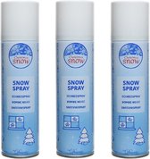 3x stuks milieuvriendelijke sneeuwspray / spuitsneeuw spuitbussen van 150 ml - Sneeuw spuitbus ECO