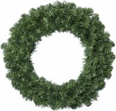 Set van 2x stuks groene kerstkrans / dennenkrans 60 cm kerstversiering - Dennenkransen/kerstkransen/deurkransen