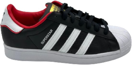 Adidas Superstar - Black/White/Scarle - Sneakers - 40 2/3