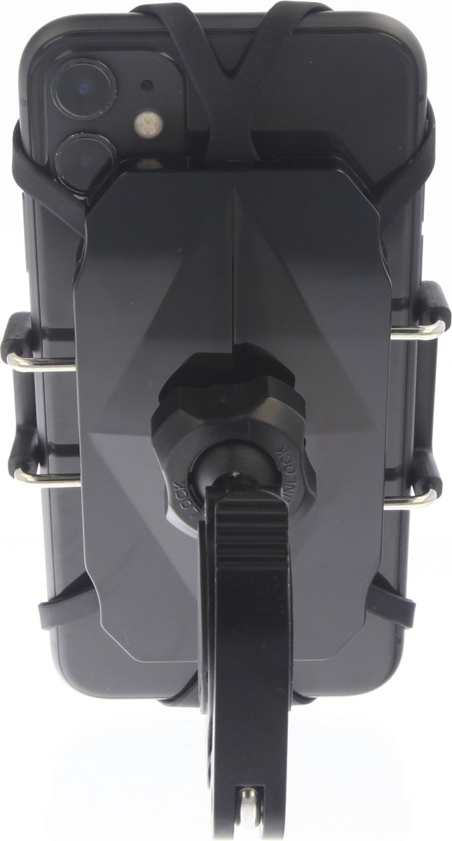 Telefoonhouder voor Scooter - Motor - MANOS LIBRES - MODEL E Pro- Spiegel Bevestiging - Universeel - Zwart - Piaggio - Vespa - Zip – foto 5