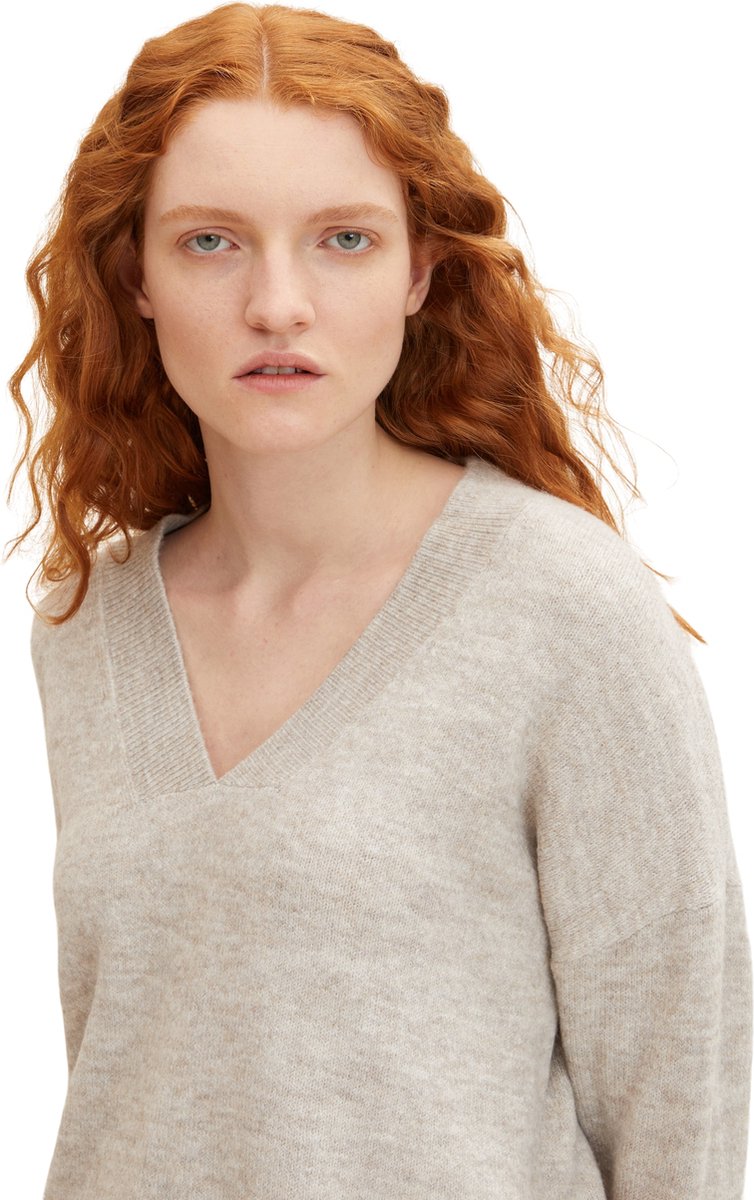 TOM TAILOR cosy v-neck pullover Dames Trui - Maat M