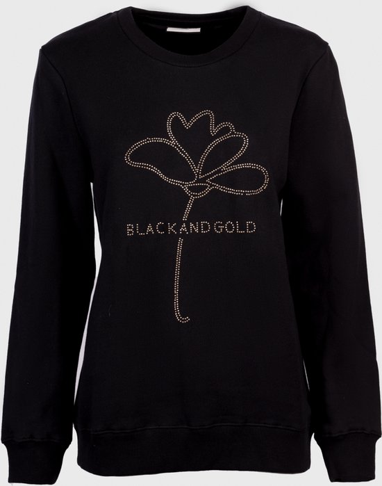 BLACK AND GOLD sweater MARI BLACK-S