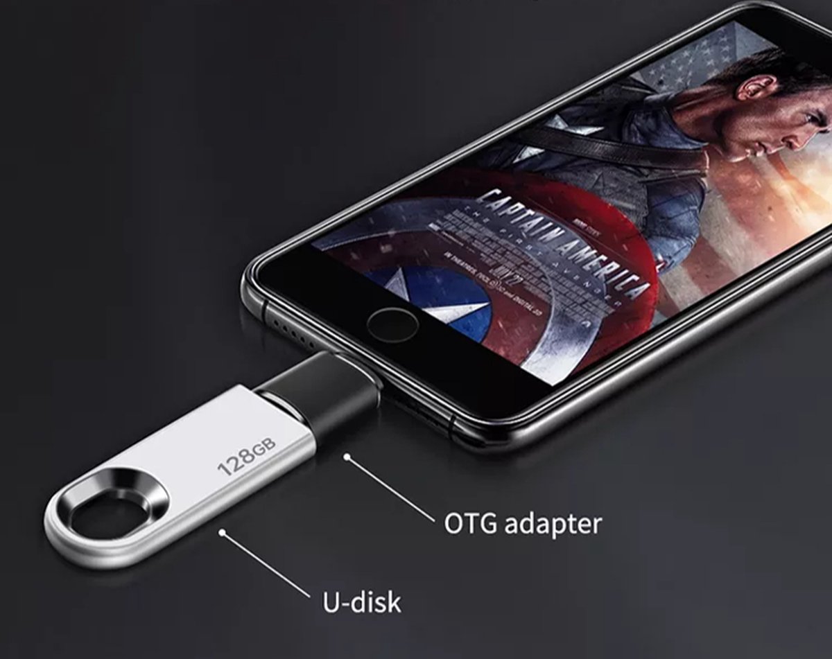 Lot de 2, Adaptateur Staza® Lightning vers USB - Adaptateur USB 3.0 OTG  vers