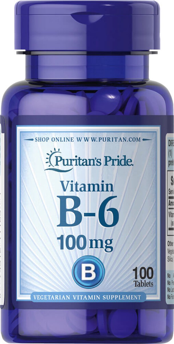 Puritan's Pride Vitamine B6 100 mg 100 Tabletten 650