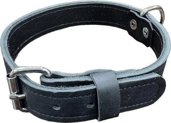 Julius-K9 Lederhalsband Genietet, 2,0 X 55 Cm, Schwarz – Robust & Bequem Für Hunde