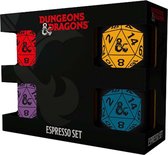 Dungeons And Dragons D20 Espresso Set Of 4 Mini Mugs 150ml