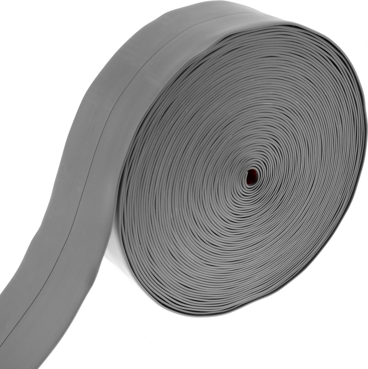 PrimeMatik - Flexibele zelfklevende plint 19 x 19 mm. Lengte 20 m grijs