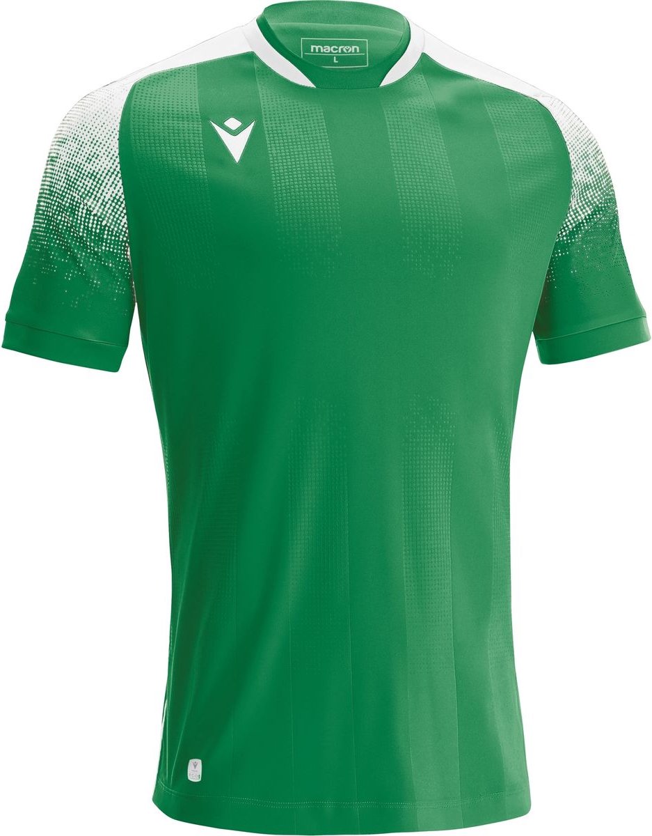 Macron Alioth Shirt Korte Mouw Heren - Groen / Wit | Maat: XXL