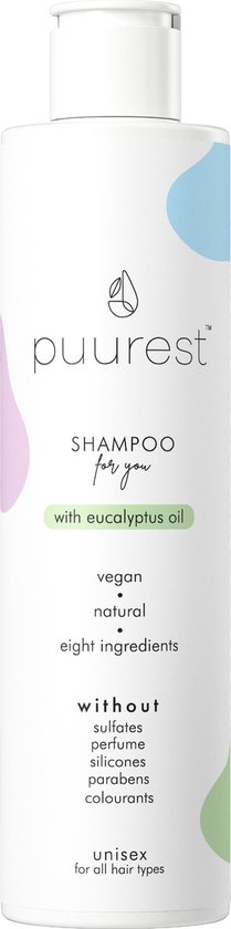 Puurest™ Sulfaatvrije, Natuurlijke Shampoo zonder Parabenen en Siliconen - met Eucalyptusolie - 250ml