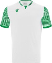 Macron Tureis Shirt Korte Mouw Kinderen - Wit / Groen | Maat: 7-8 Y