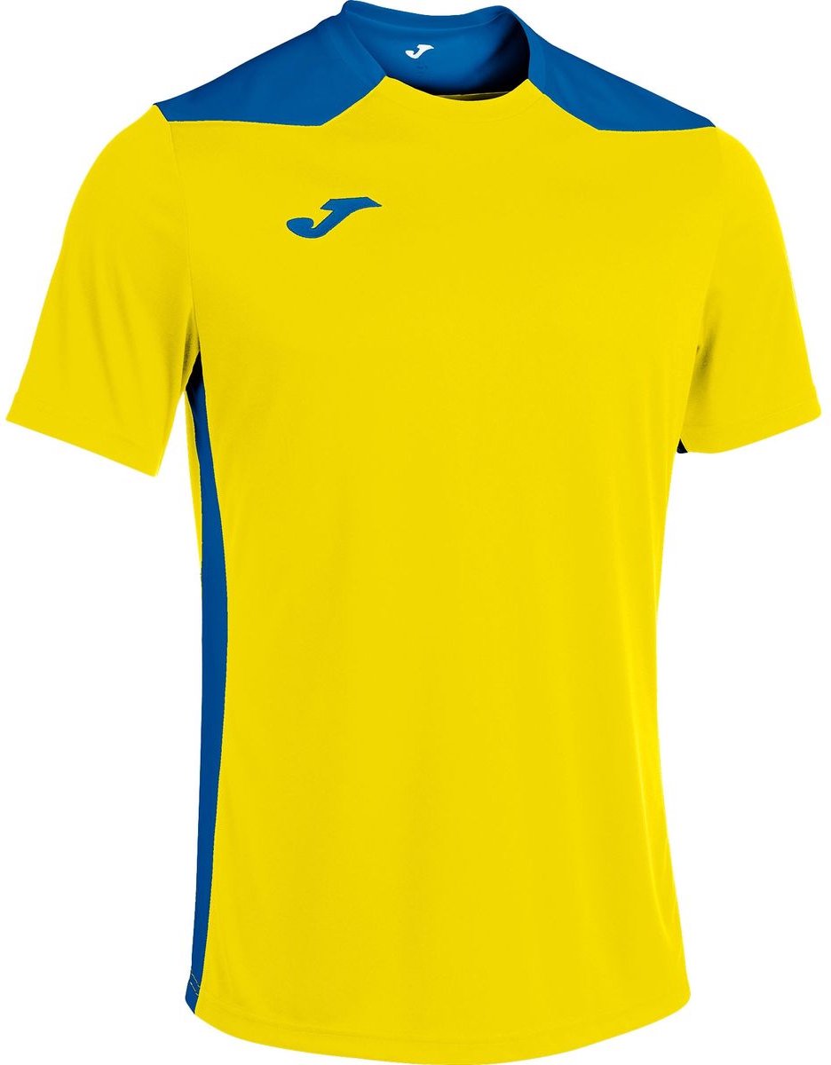 Joma Championship VI Shirt Korte Mouw Kinderen - Geel / Royal | Maat: 164