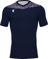 Macron Nash Shirt Korte Mouw Kinderen - Marine / Wit | Maat: 164
