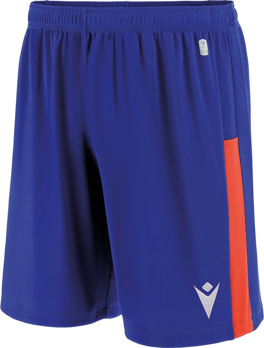 Macron Skara Short Kinderen - Electric Blue / Oranje | Maat: 116