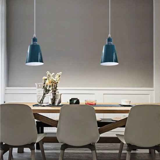LEDSone Hängelampe Mit Dimmer – 4 M Stoffkabel, E27 Fassung, Schwarz, Für Deckenmontage Im Innenbereich